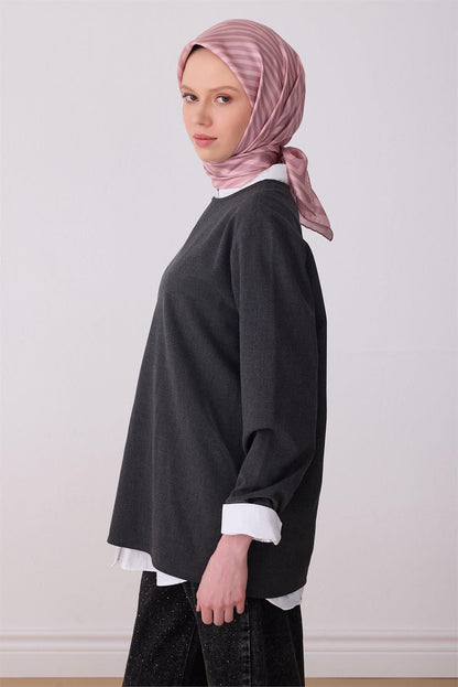 Belli İpek Eşarp - 4325-01 Lila Twill