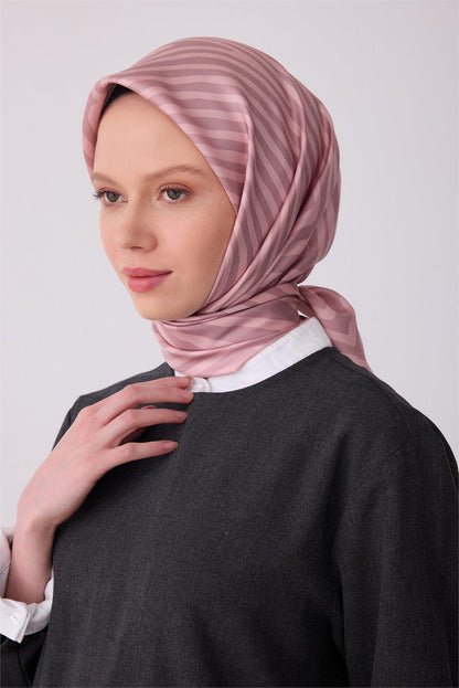 Belli İpek Eşarp - 4325-01 Lila Twill
