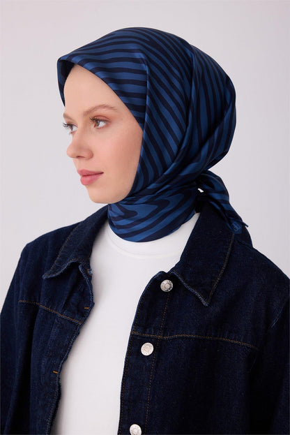 Belli İpek Eşarp - 4325-52 Lacivert Twill