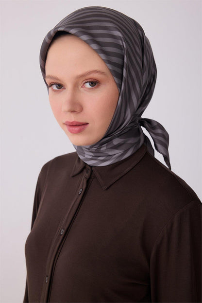 Belli İpek Eşarp - 4325-82 Gri Twill