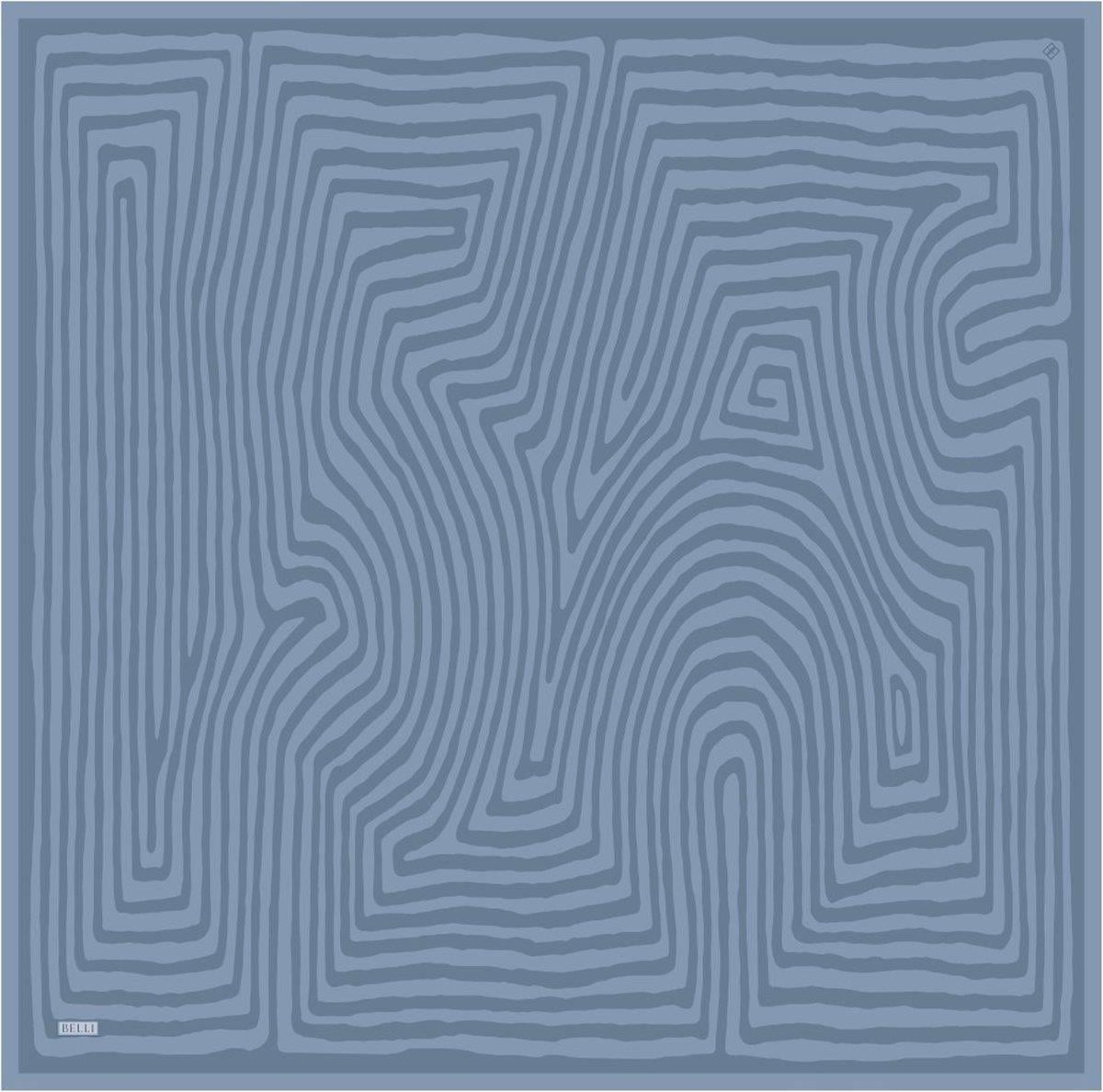 Belli İpek Eşarp - 4325-83 Mavi Twill