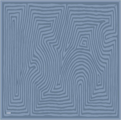 Belli İpek Eşarp - 4325-83 Mavi Twill