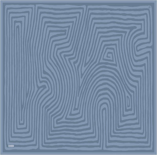 Belli İpek Eşarp - 4325-83 Mavi Twill