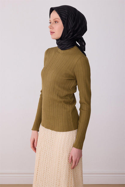 Belli İpek Eşarp - 4325-84 Füme Siyah Twill