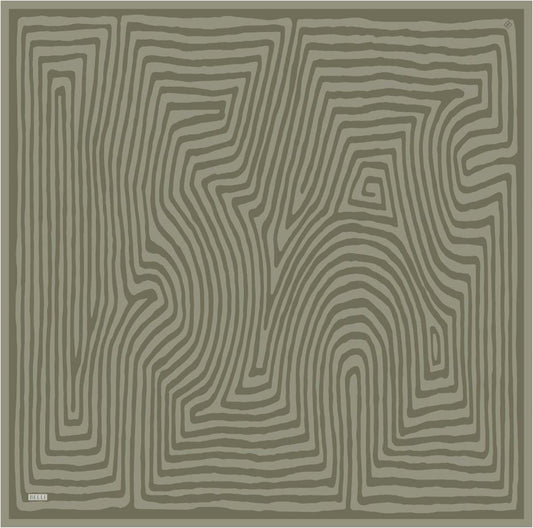 Belli İpek Eşarp - 4325-85 Haki Twill