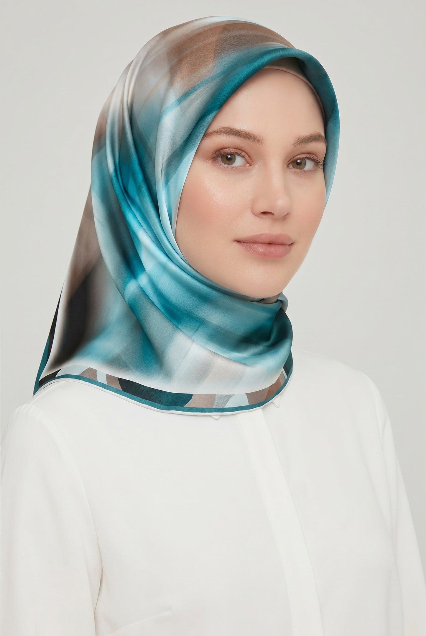 Armine Sport Twill Eşarp - 8023-11 Petrol Yeşili