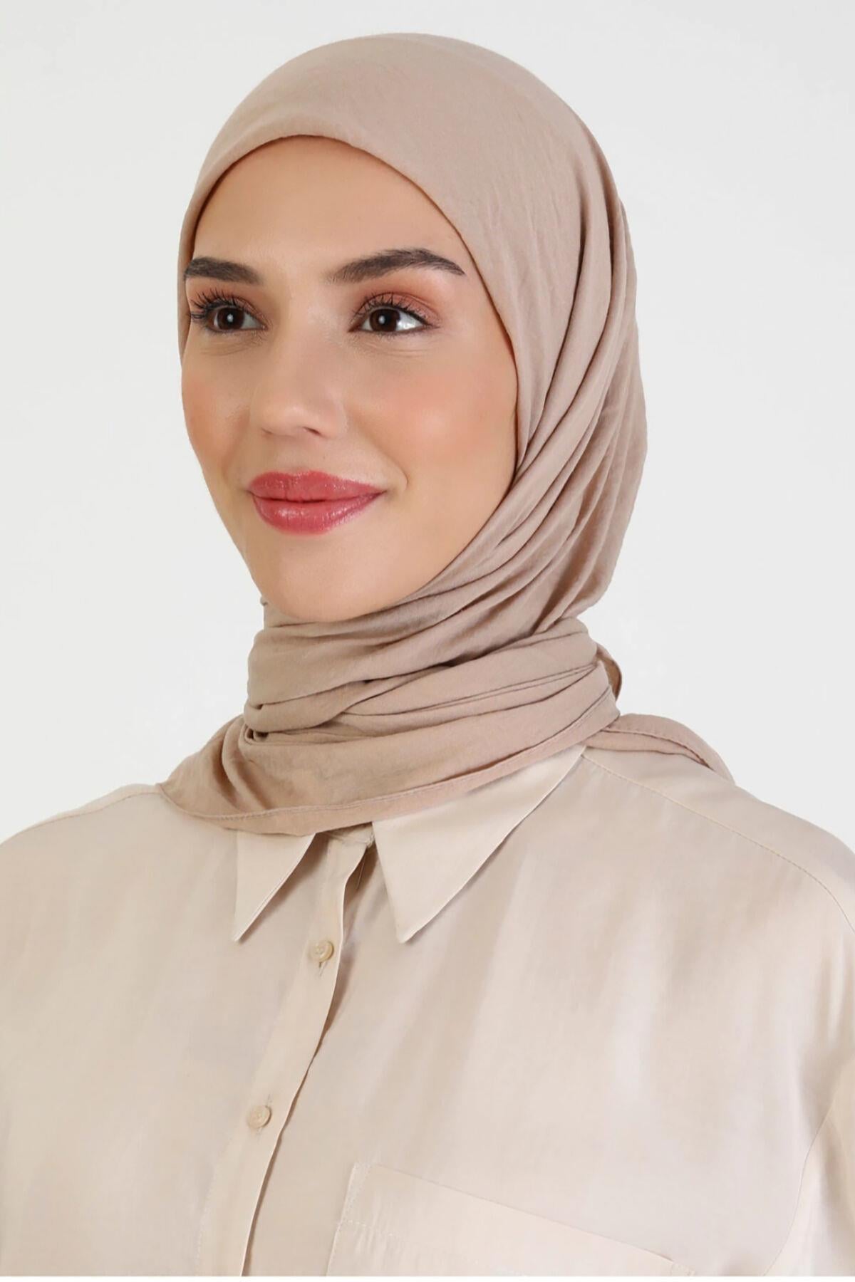 Harem Scarf Amor Eşarp - Koyu Bej