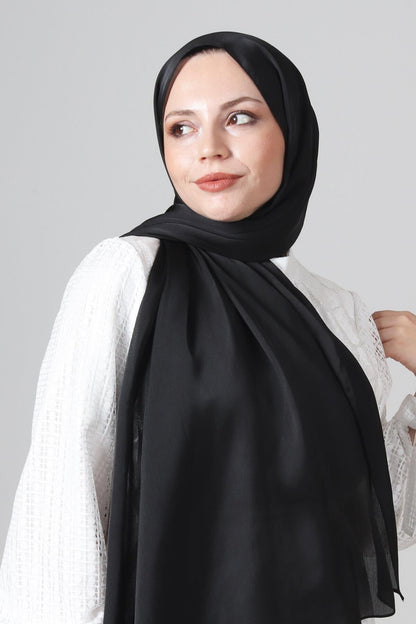 Harem Scarf Uzun Janjan Şal - 1262-01 - Siyah