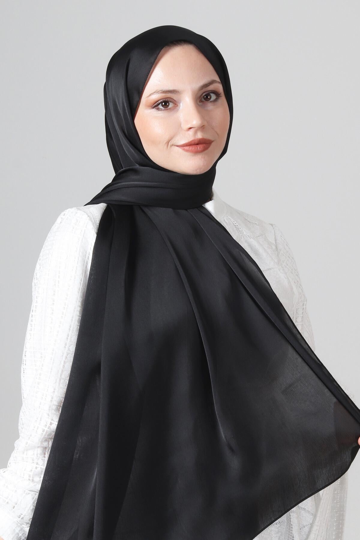 Harem Scarf Uzun Janjan Şal - 1262-01 - Siyah