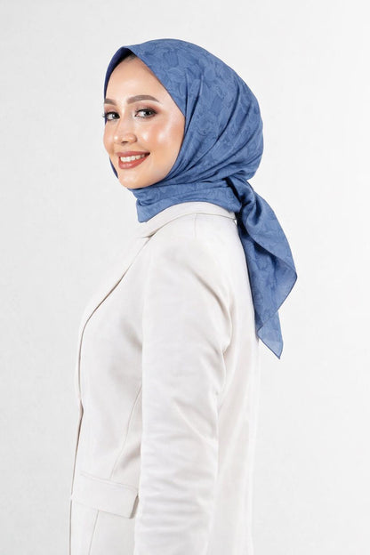 Harem Scarf Viskon Eşarp - Gold Derin - Koyu İndigo