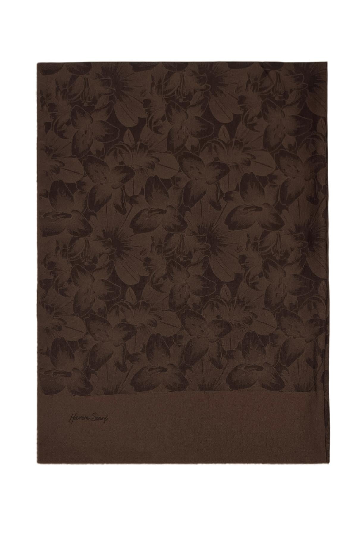 Harem Scarf Viskon Şal - Gold Derin - Acı Kahve