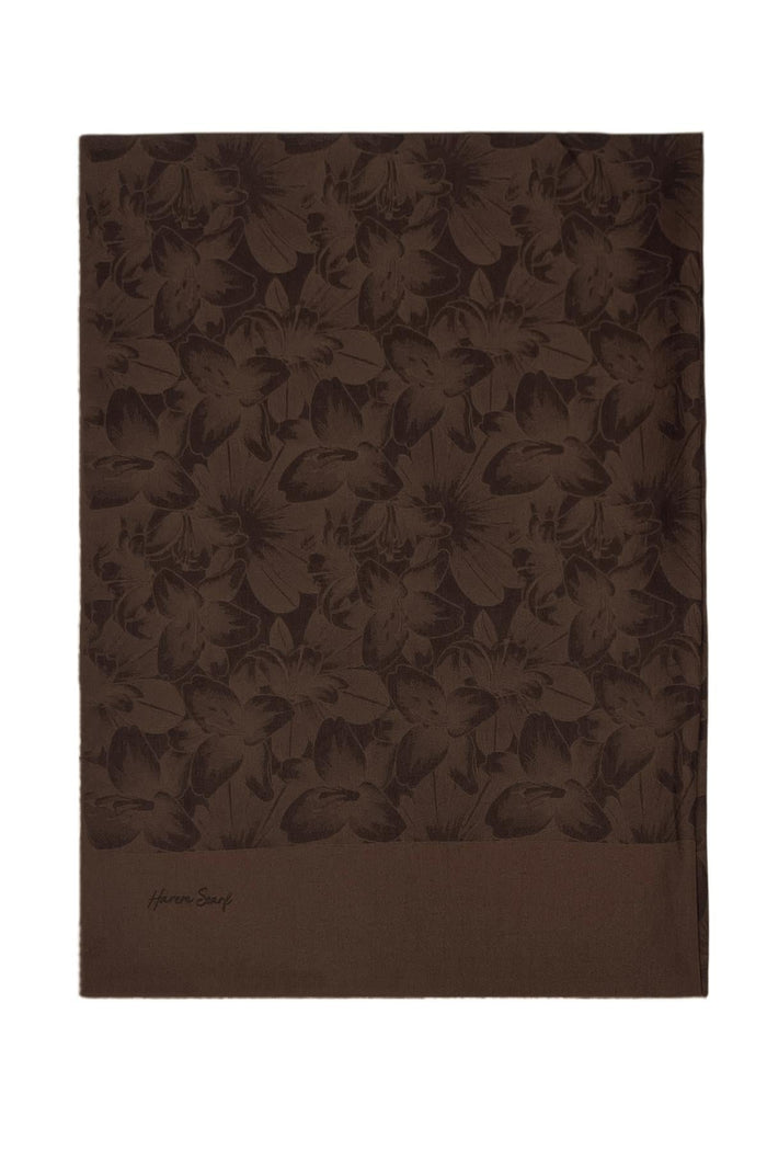 Harem Scarf Viskon Şal - Gold Derin - Acı Kahve