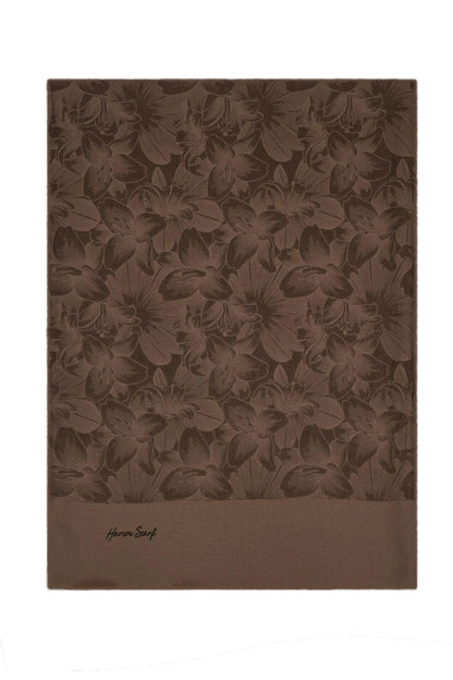 Harem Scarf Viskon Şal - Gold Derin - Çikolata