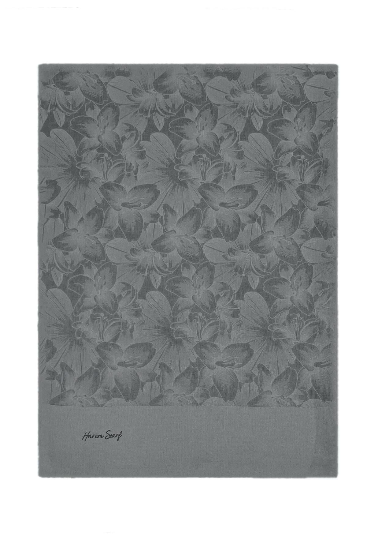 Harem Scarf Viskon Şal - Gold Derin - Gri