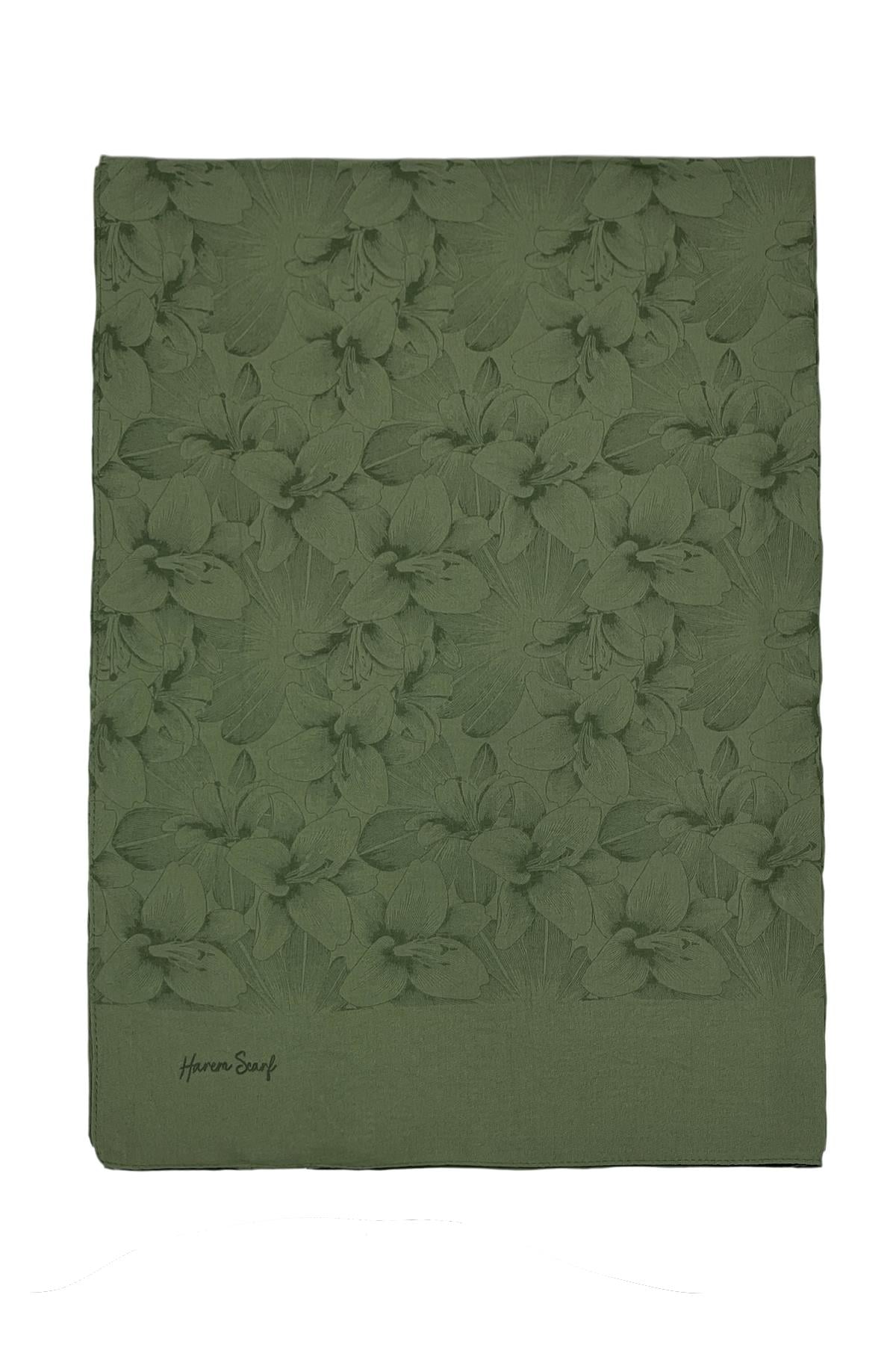 Harem Scarf Viskon Şal - Gold Derin - Haki
