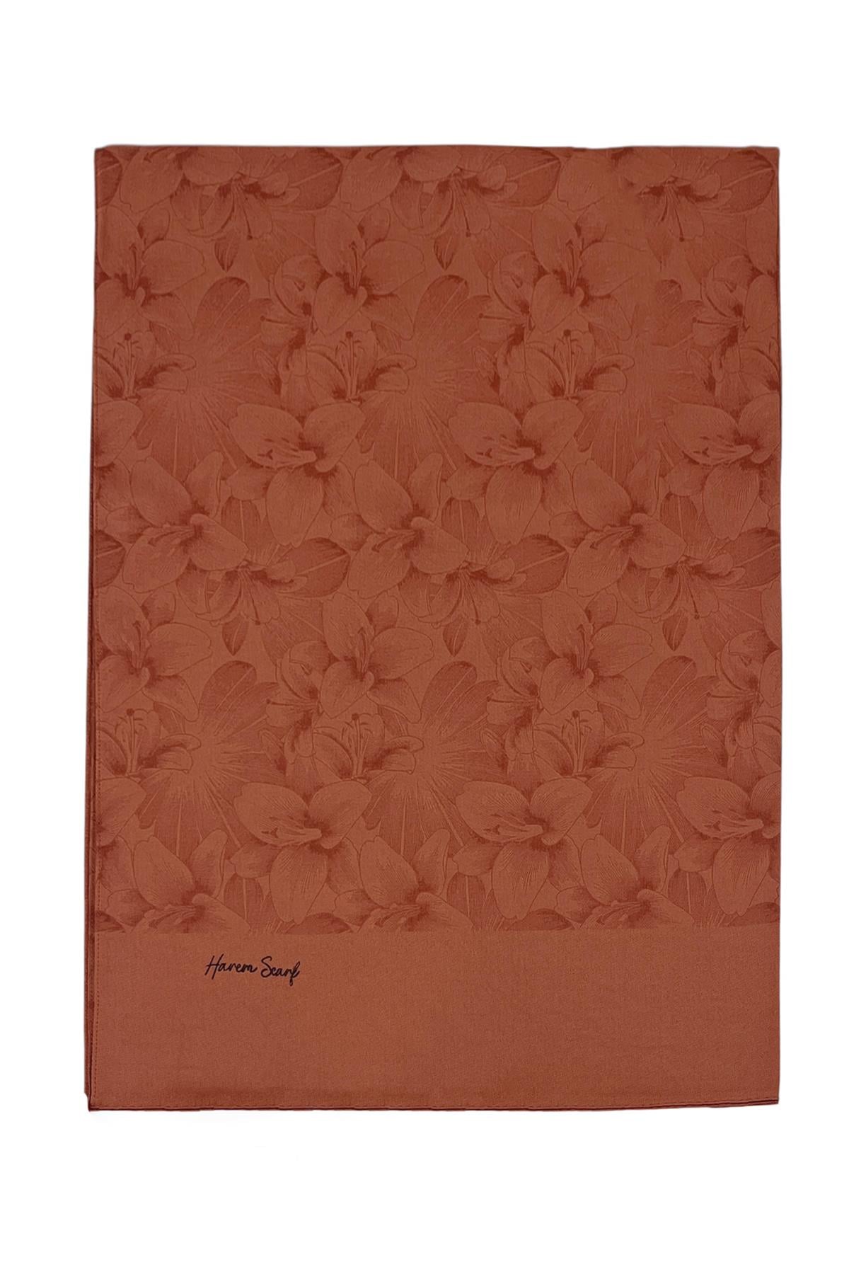 Harem Scarf Viskon Şal - Gold Derin - Kiremit