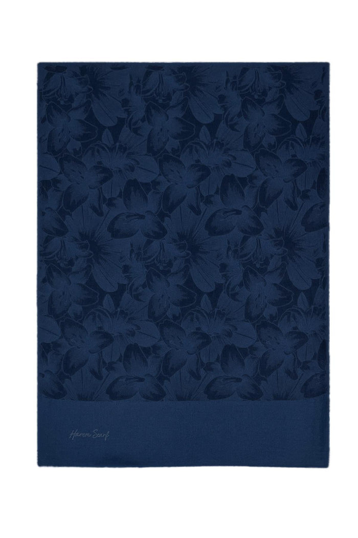 Harem Scarf Viskon Şal - Gold Derin - Lacivert