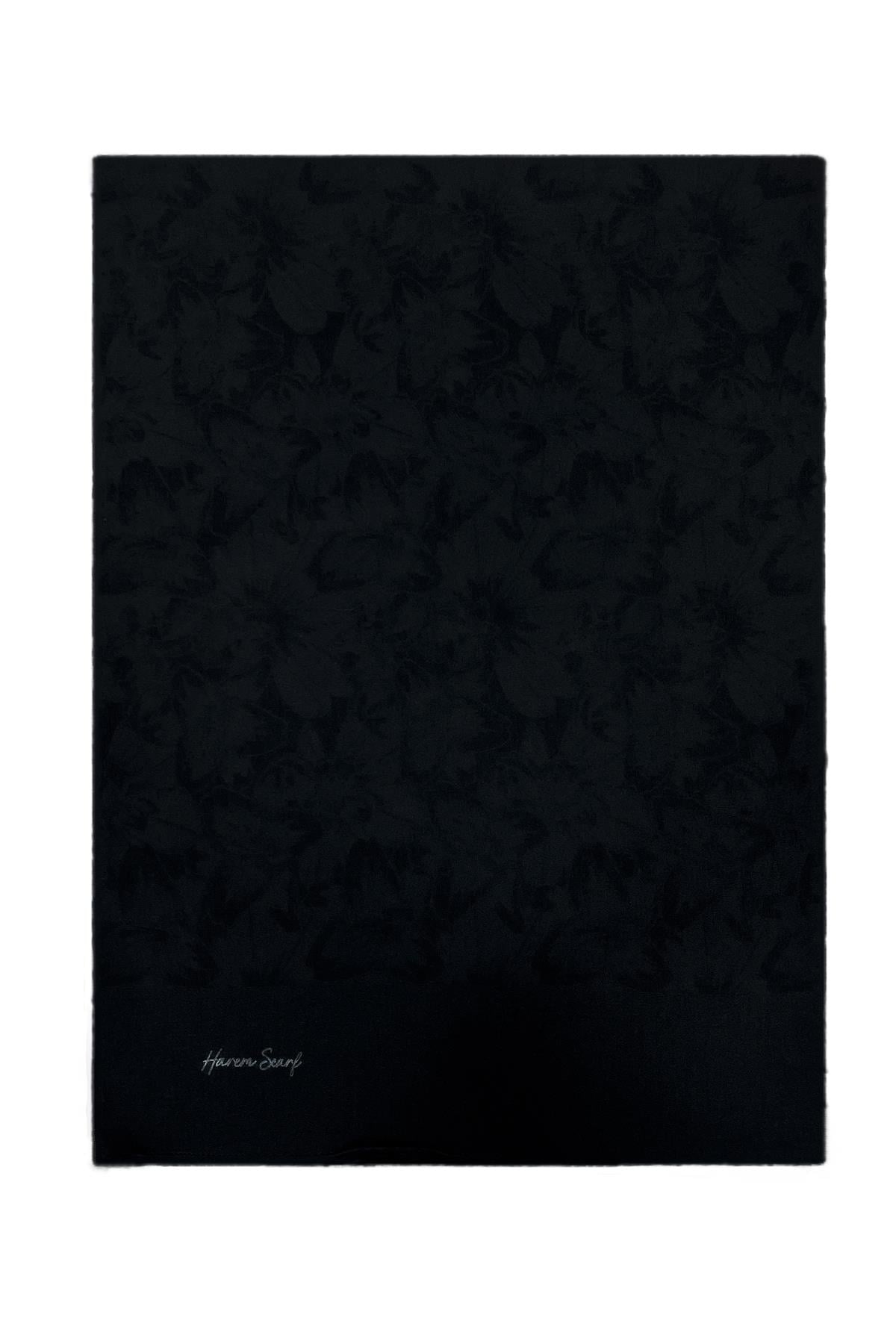 Harem Scarf Viskon Şal - Gold Derin - Siyah