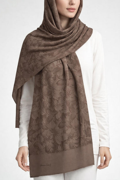 Harem Scarf Viskon Şal - Gold Derin - Vizon