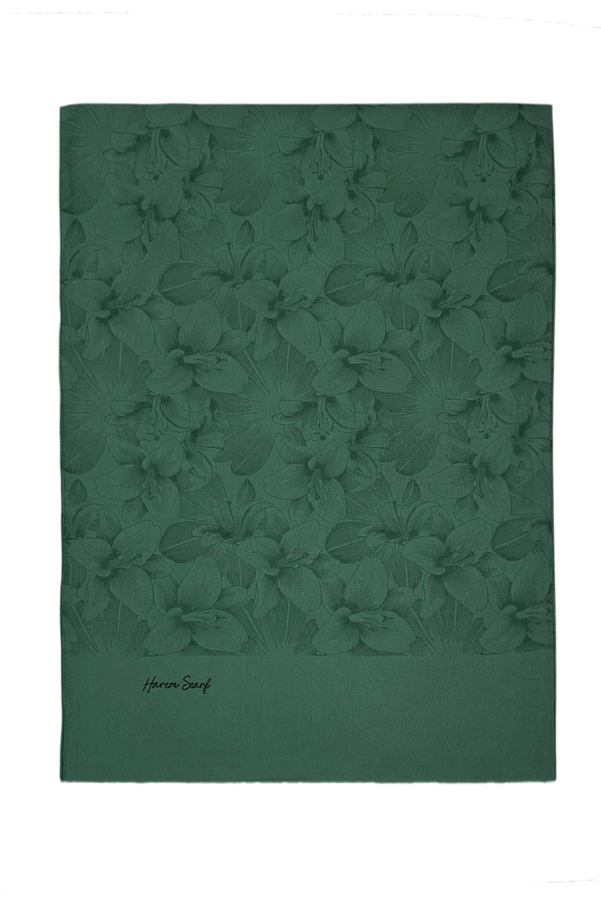 Harem Scarf Viskon Şal - Gold Derin - Zümrüt