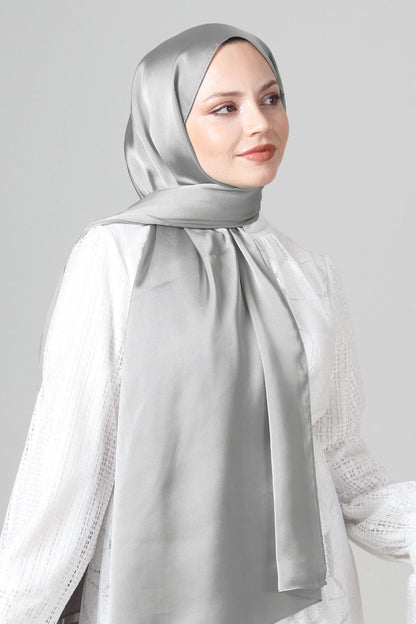 Harem Scarf Uzun Janjan Şal - 1262-20 - Gri