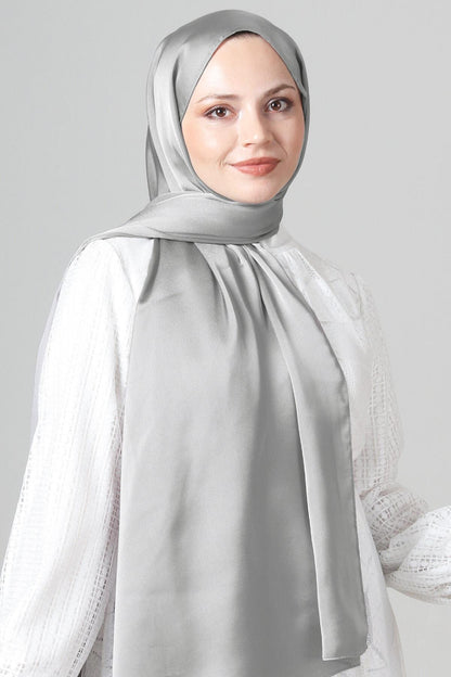Harem Scarf Uzun Janjan Şal - 1262-20 - Gri