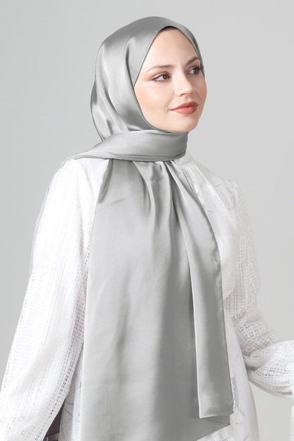 Harem Scarf Uzun Janjan Şal - 1262-20 - Gri
