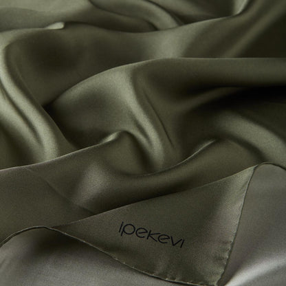 İpekevi Düz Twill İpek Eşarp - Çam Yeşili