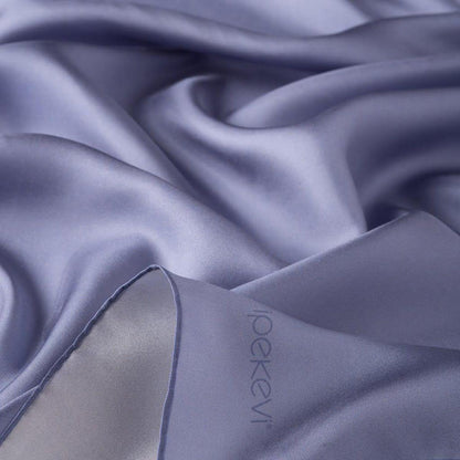 İpekevi Düz Twill İpek Eşarp - Metalik Mavi