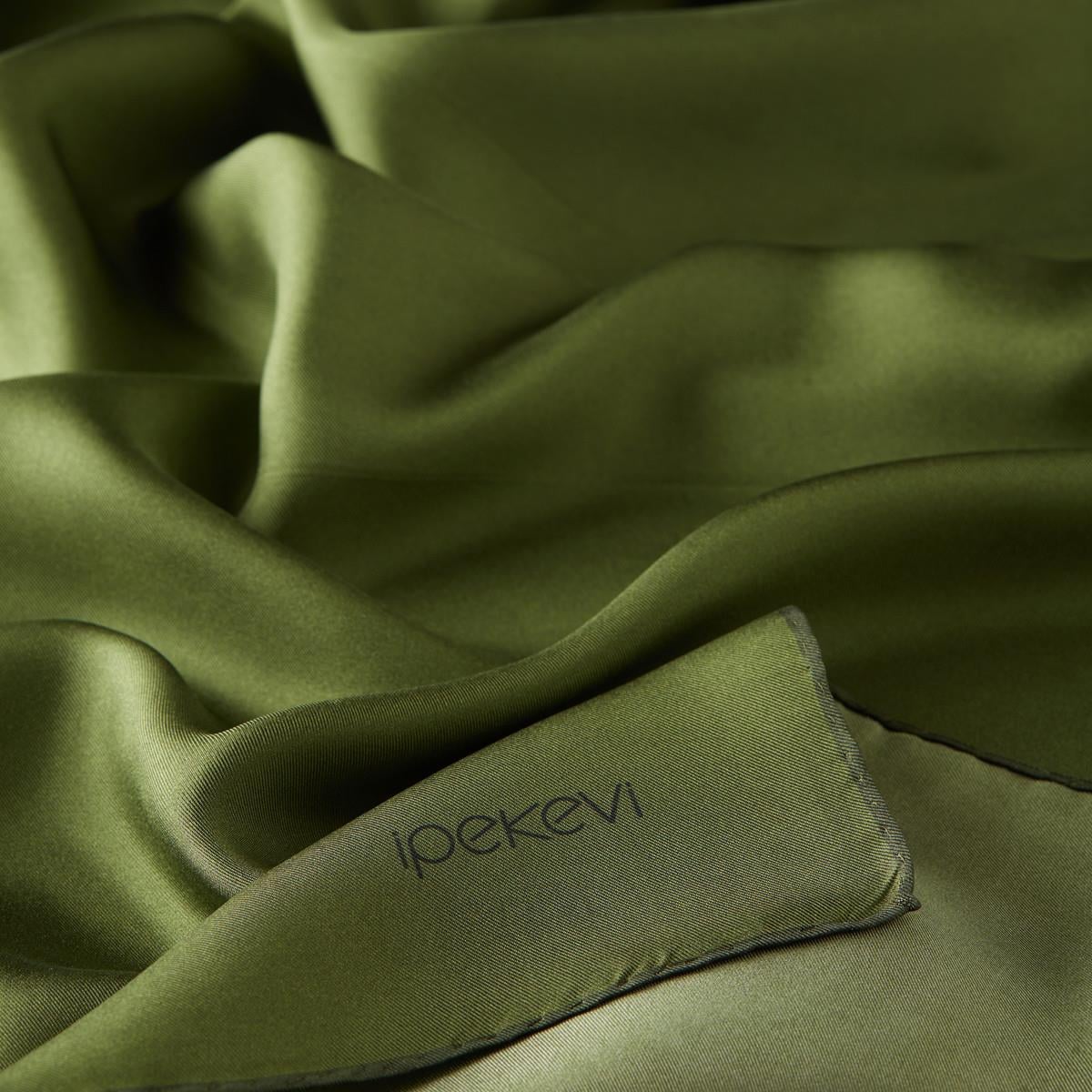 İpekevi Düz Twill İpek Eşarp - Osmanlı Yeşili