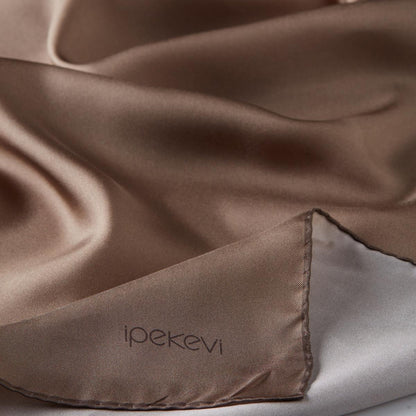 İpekevi Düz Twill İpek Eşarp - Sütlü Kahve