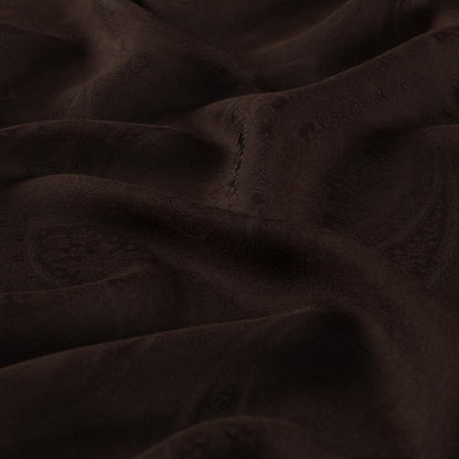 İpekevi Monogram Şal - Gökgülü Desenli - Acı Kahve