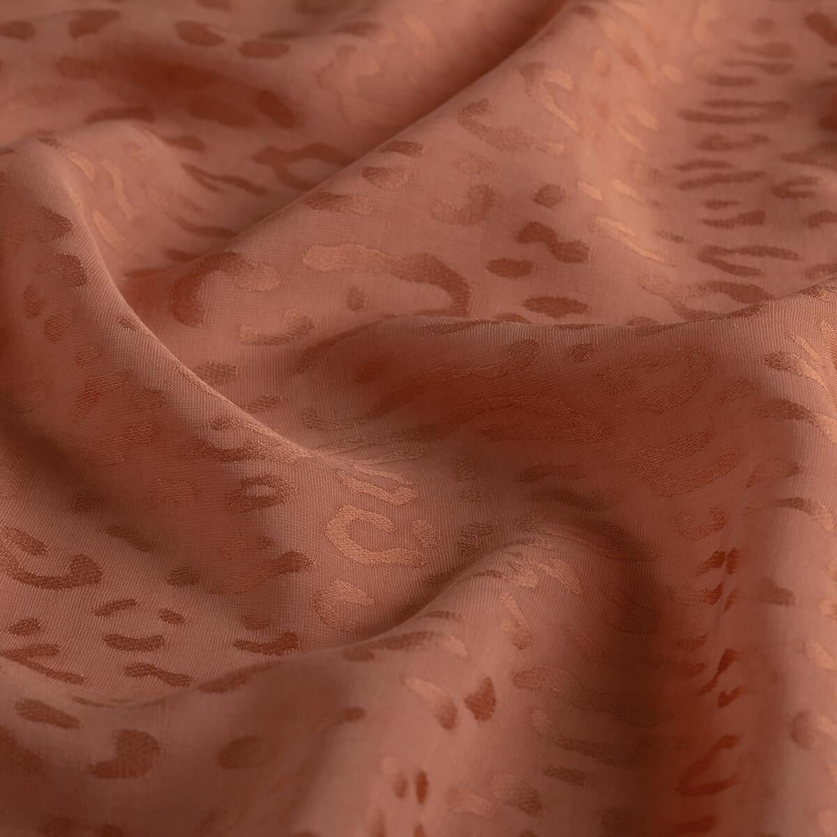 İpekevi Monogram Şal - Leopar Desenli - Bakır