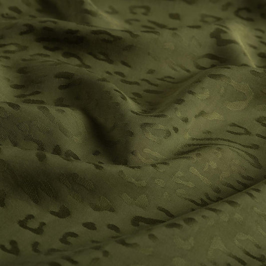 İpekevi Monogram Şal - Leopar Desenli - Çam Kokusu