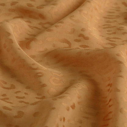 İpekevi Monogram Şal - Leopar Desenli - Sütlü Kahve
