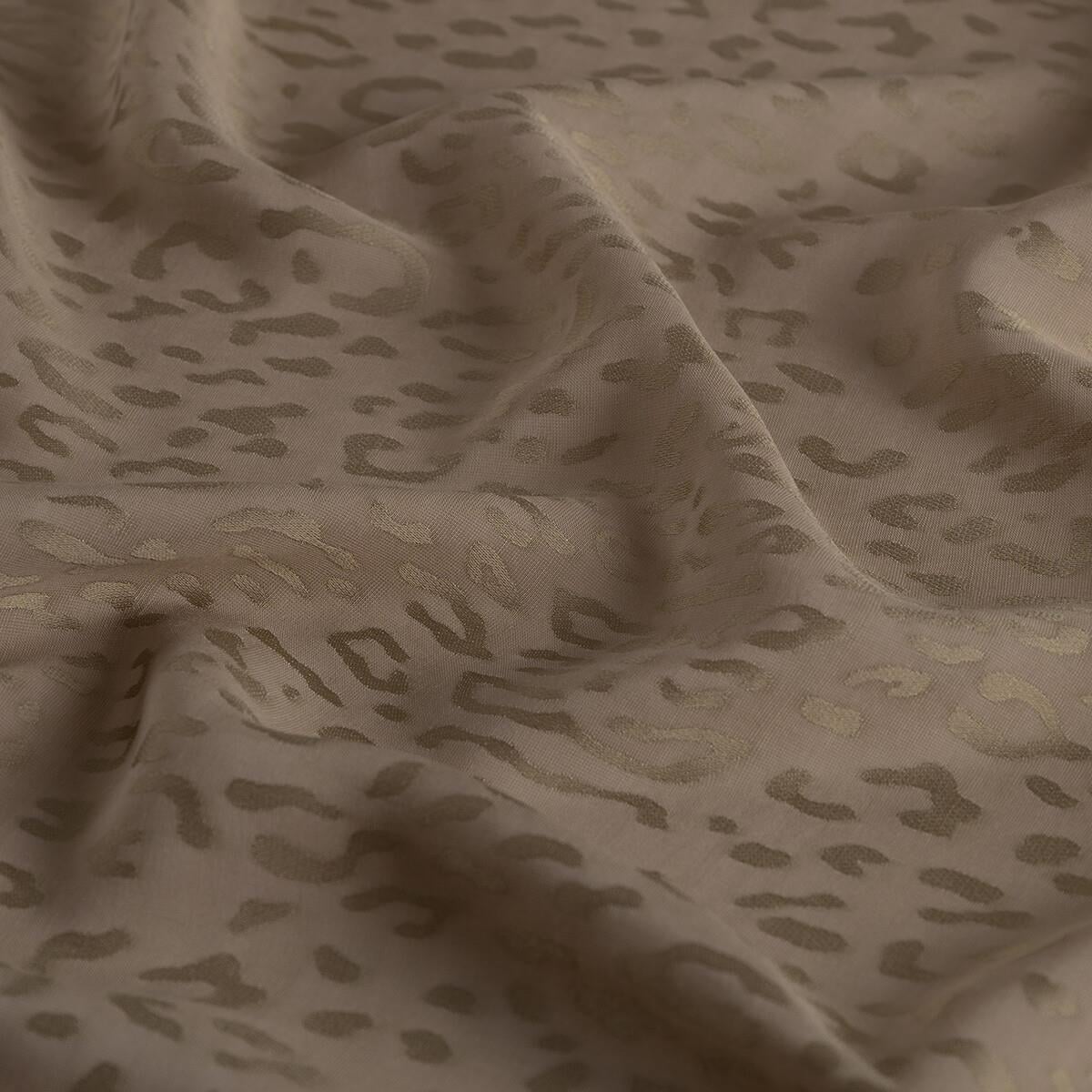 İpekevi Monogram Şal - Leopar Desenli - Vizon