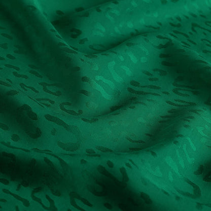 İpekevi Monogram Şal - Leopar Desenli - Zümrüt