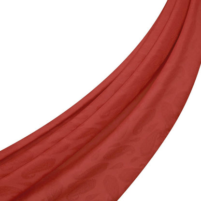 İpekevi Monogram Şal - Paisley Desenli - Bordo