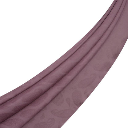 İpekevi Monogram Şal - Paisley Desenli - İncir Moru