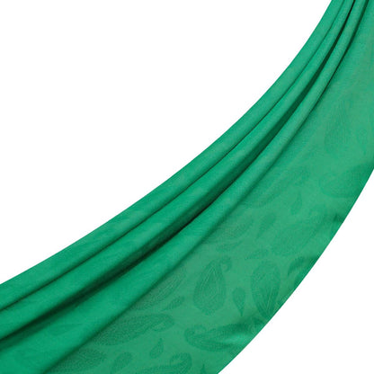 İpekevi Monogram Şal - Paisley Desenli - Zümrüt Yeşili