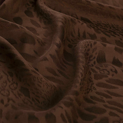 İpekevi Monogram Şal - Vahra Desenli - Acı Kahve