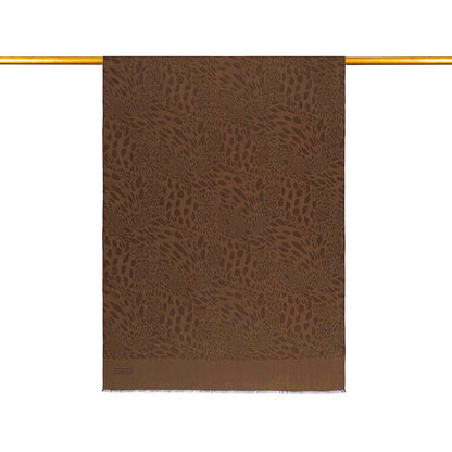 İpekevi Monogram Şal - Vahra Desenli - Acı Kahve