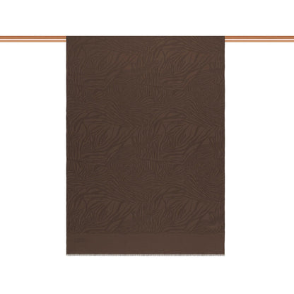 İpekevi Monogram Şal - Zebra Desenli - Acı Kahve