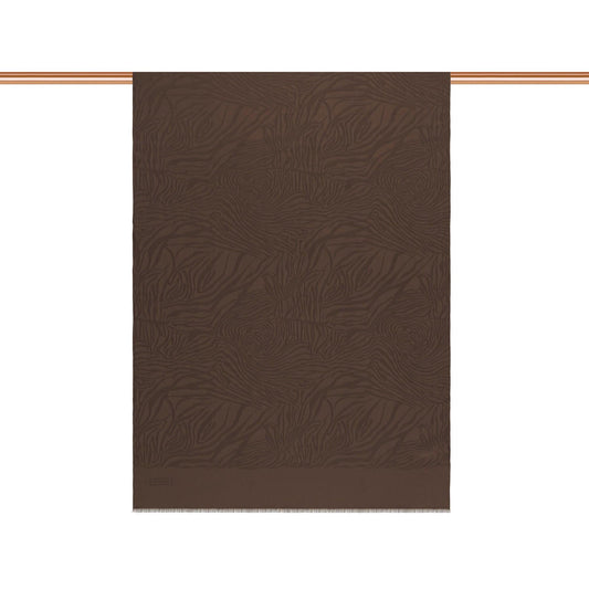 İpekevi Monogram Şal - Zebra Desenli - Acı Kahve
