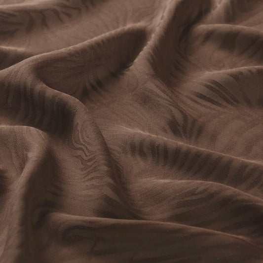 İpekevi Monogram Şal - Zebra Desenli - Acı Kahve