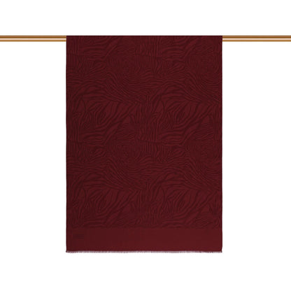 İpekevi Monogram Şal - Zebra Desenli - Bordo