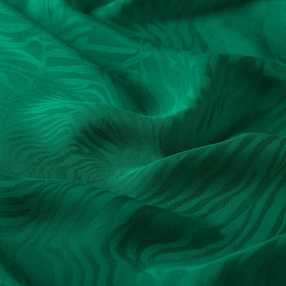İpekevi Monogram Şal - Zebra Desenli - Zümrüt