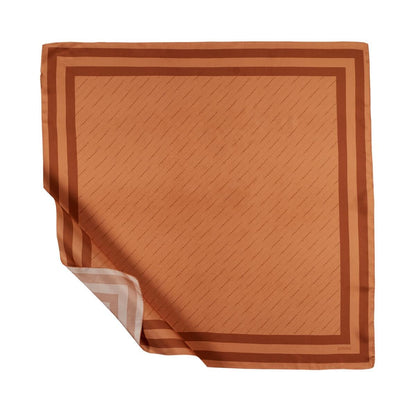İpekevi Twill İpek Eşarp - Çizgili Signature - Taba