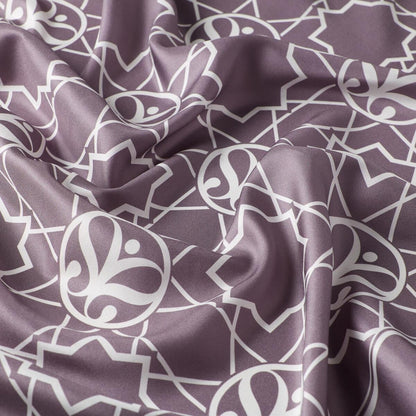 İpekevi Twill İpek Eşarp - Seljuk Monogram - İncir Moru