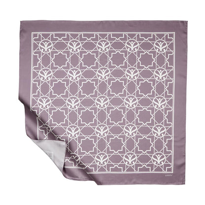 İpekevi Twill İpek Eşarp - Seljuk Monogram - İncir Moru